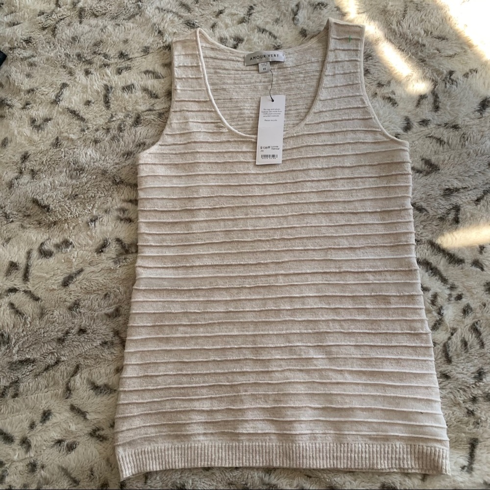 NWT Amour Vert knit Lucinda tank Oatmeal XS